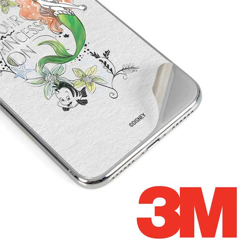 Disney The Little Mermaid Ariel and Flounder Art iPhone XS Max Skin