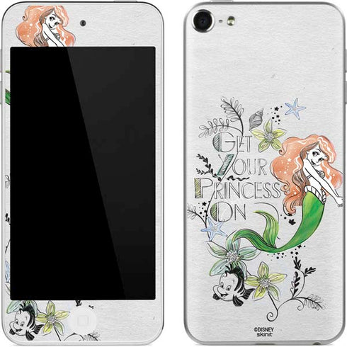 Disney The Little Mermaid Ariel and Flounder Art Apple iPod Skin