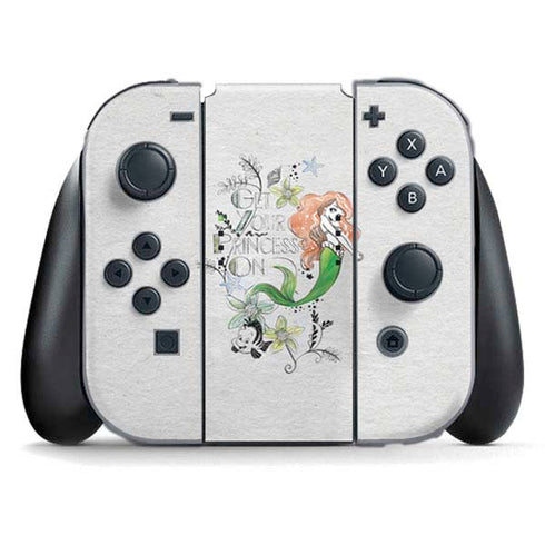 Disney The Little Mermaid Ariel and Flounder Art Nintendo Switch (2017-2021) Joy-Con Controller Skin