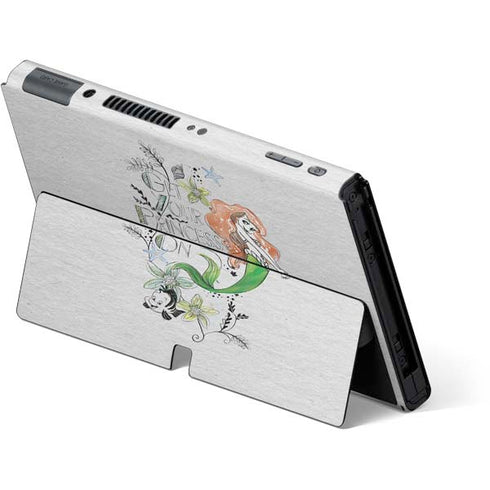 Disney The Little Mermaid Ariel and Flounder Art Nintendo Switch OLED (2021) Skin