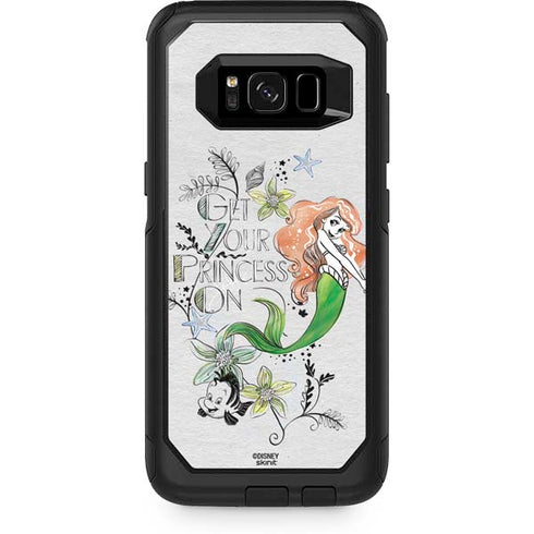 Disney The Little Mermaid Ariel and Flounder Art Otterbox Commuter Galaxy Skin