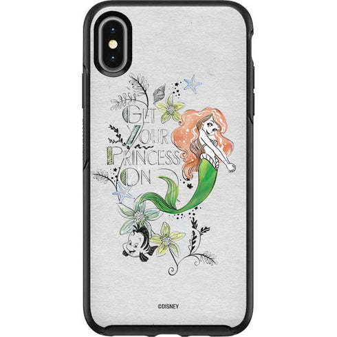 Disney The Little Mermaid Ariel and Flounder Art Otterbox Symmetry iPhone Skin