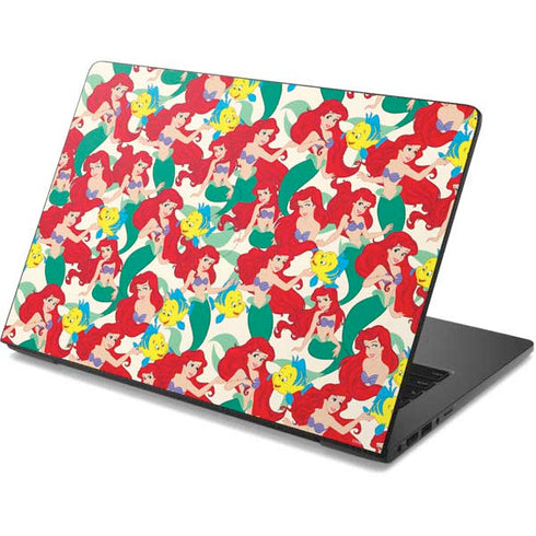 Disney The Little Mermaid Ariel and Flounder Pattern Dell Chromebook Skin