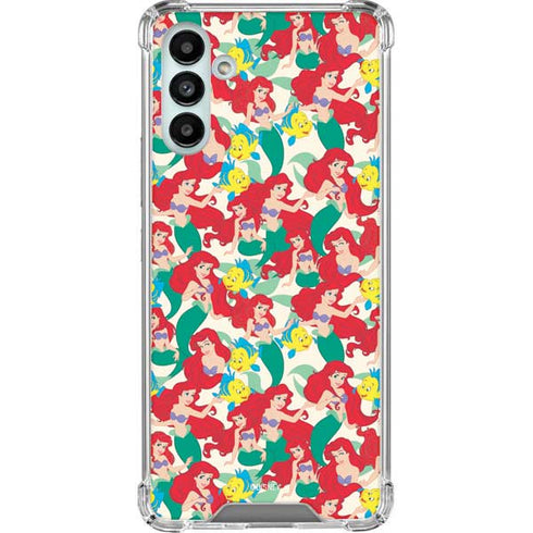 Disney The Little Mermaid Ariel and Flounder Pattern Galaxy A13 5G Clear Case