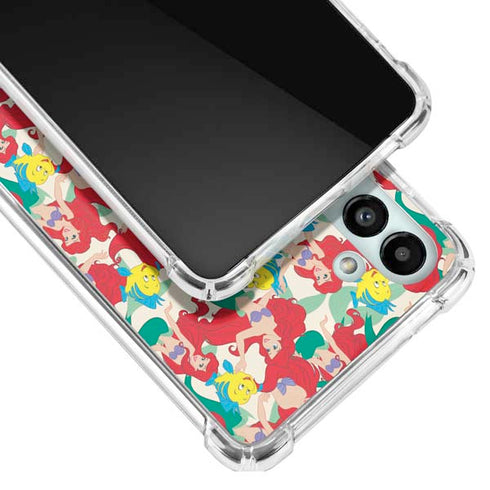 Disney The Little Mermaid Ariel and Flounder Pattern Galaxy A13 5G Clear Case