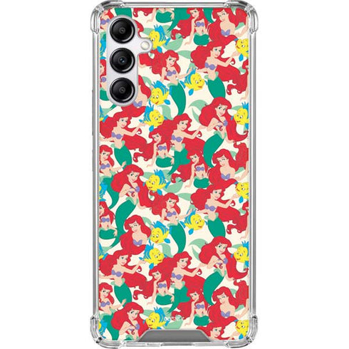 Disney The Little Mermaid Ariel and Flounder Pattern Galaxy A14 5G Clear Case