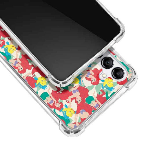 Disney The Little Mermaid Ariel and Flounder Pattern Galaxy A14 5G Clear Case