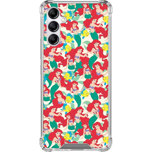 Disney The Little Mermaid Ariel and Flounder Pattern Galaxy A15 5G Clear Case