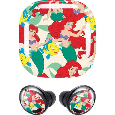 Disney The Little Mermaid Ariel and Flounder Pattern Galaxy Buds Pro Skin