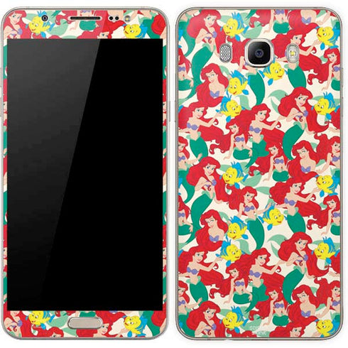 Disney The Little Mermaid Ariel and Flounder Pattern Galaxy J7 Skin