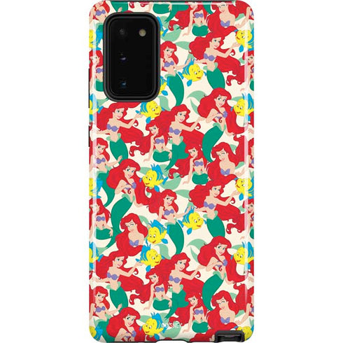 Disney The Little Mermaid Ariel and Flounder Pattern Galaxy Note20 5G Pro Case