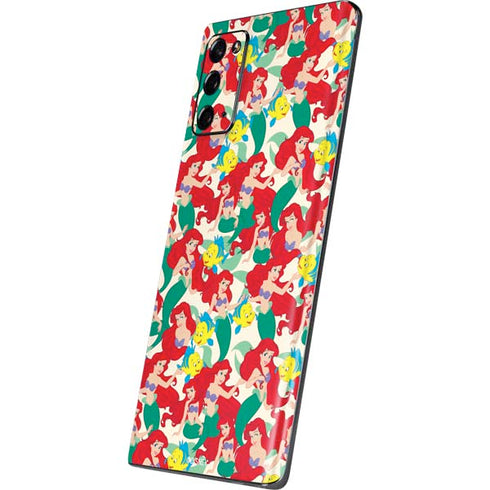 Disney The Little Mermaid Ariel and Flounder Pattern Galaxy Note20 5G Skin