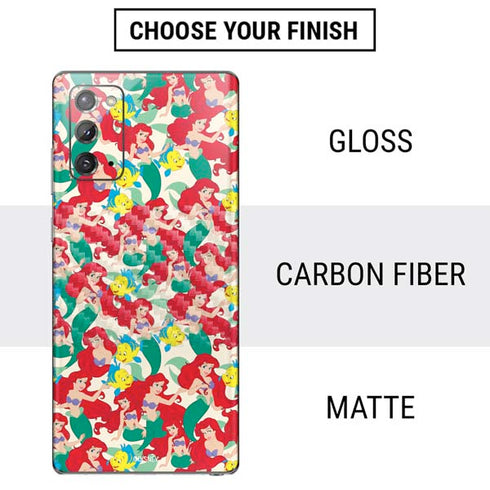 Disney The Little Mermaid Ariel and Flounder Pattern Galaxy Note20 5G Skin