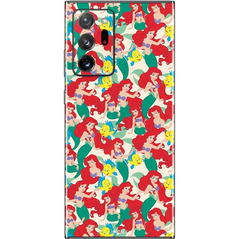 Disney The Little Mermaid Ariel and Flounder Pattern Galaxy Note20 Ultra 5G Skin