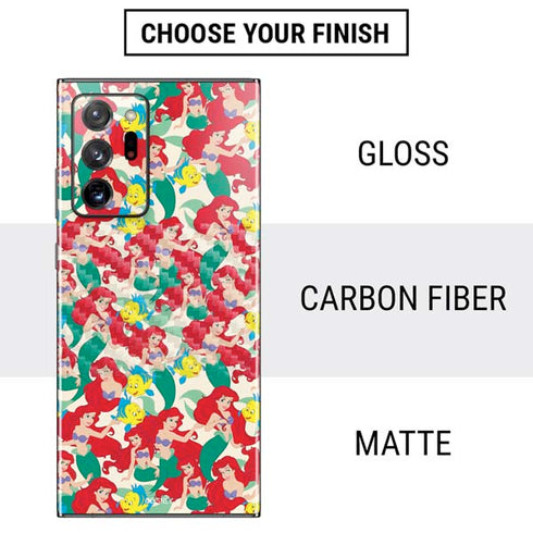 Disney The Little Mermaid Ariel and Flounder Pattern Galaxy Note20 Ultra 5G Skin