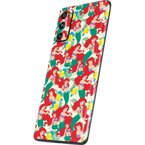 Disney The Little Mermaid Ariel and Flounder Pattern Galaxy S20 Fan Edition Skin