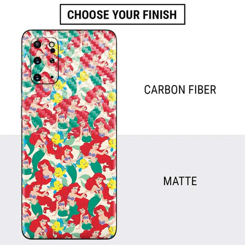 Disney The Little Mermaid Ariel and Flounder Pattern Galaxy S20 Plus Skin