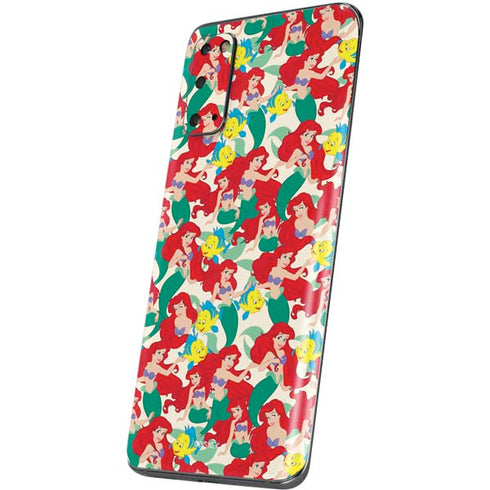 Disney The Little Mermaid Ariel and Flounder Pattern Galaxy S20 Skin