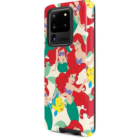 Disney The Little Mermaid Ariel and Flounder Pattern Galaxy S20 Ultra 5G Pro Case