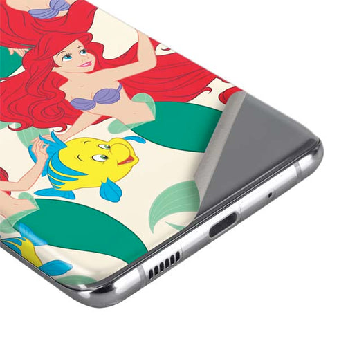 Disney The Little Mermaid Ariel and Flounder Pattern Galaxy S20 Ultra 5G Skin