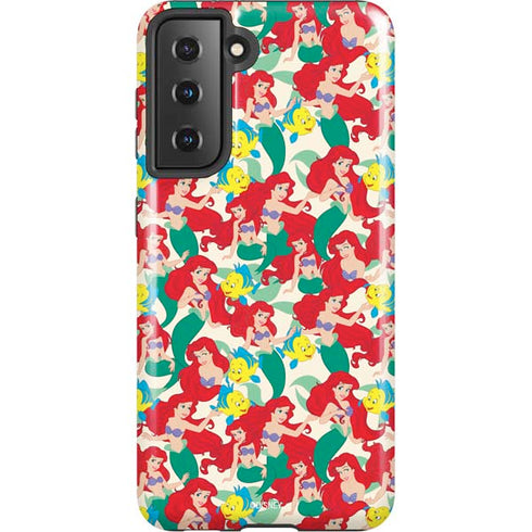 Disney The Little Mermaid Ariel and Flounder Pattern Galaxy S21 5G Pro Case