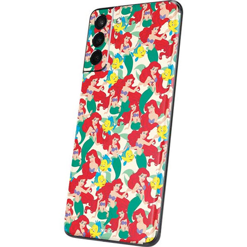 Disney The Little Mermaid Ariel and Flounder Pattern Galaxy S21 5G Skin
