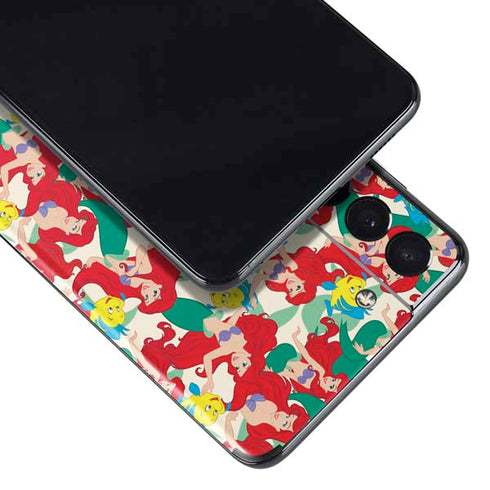 Disney The Little Mermaid Ariel and Flounder Pattern Galaxy S21 5G Skin