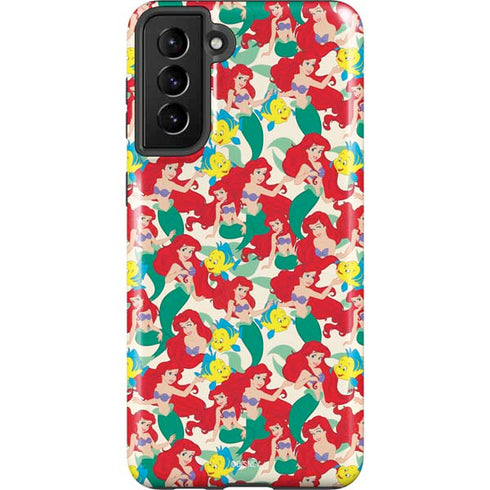 Disney The Little Mermaid Ariel and Flounder Pattern Galaxy S21 Plus 5G Pro Case