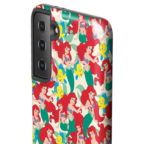 Disney The Little Mermaid Ariel and Flounder Pattern Galaxy S21 Plus 5G Pro Case