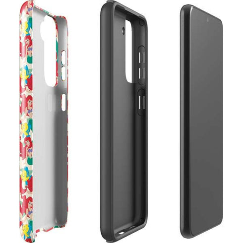Disney The Little Mermaid Ariel and Flounder Pattern Galaxy S21 Plus 5G Pro Case