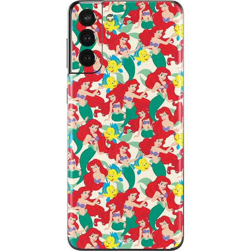Disney The Little Mermaid Ariel and Flounder Pattern Galaxy S21 Plus 5G Skin