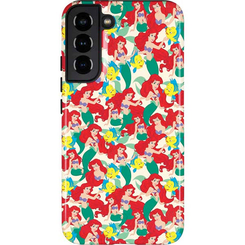 Disney The Little Mermaid Ariel and Flounder Pattern Galaxy S22 Plus Pro Case
