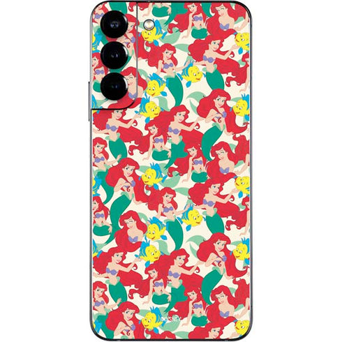 Disney The Little Mermaid Ariel and Flounder Pattern Galaxy S22 Plus Skin