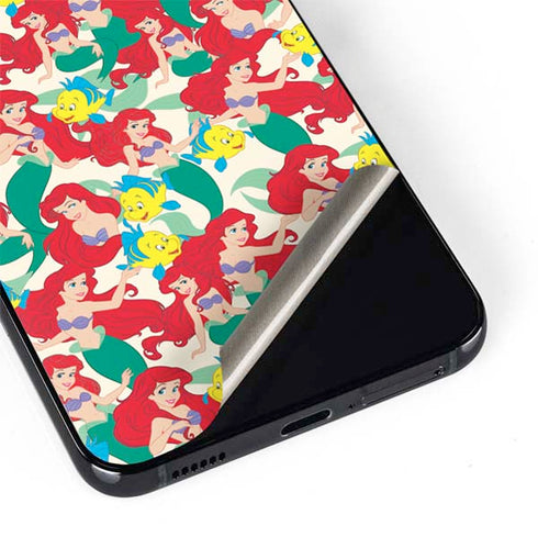 Disney The Little Mermaid Ariel and Flounder Pattern Galaxy S22 Plus Skin