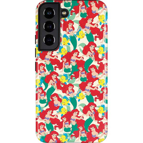 Disney The Little Mermaid Ariel and Flounder Pattern Galaxy S22 Pro Case