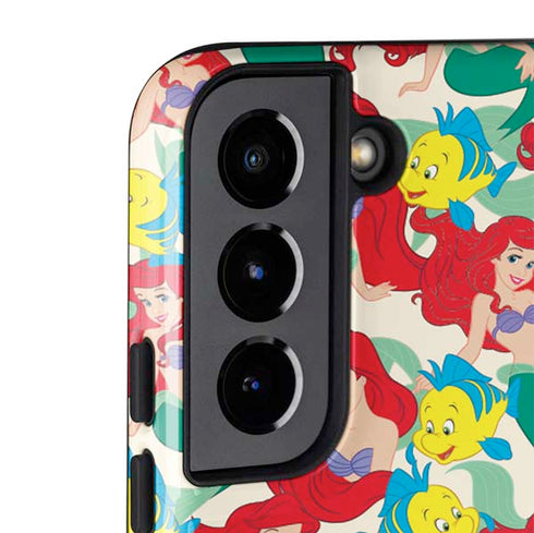 Disney The Little Mermaid Ariel and Flounder Pattern Galaxy S22 Pro Case