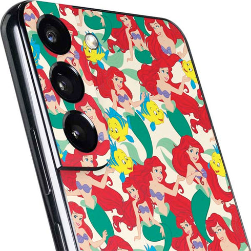 Disney The Little Mermaid Ariel and Flounder Pattern Galaxy S22 Skin