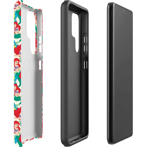 Disney The Little Mermaid Ariel and Flounder Pattern Galaxy S22 Ultra Pro Case