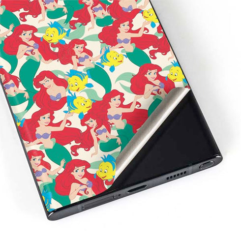 Disney The Little Mermaid Ariel and Flounder Pattern Galaxy S22 Ultra Skin