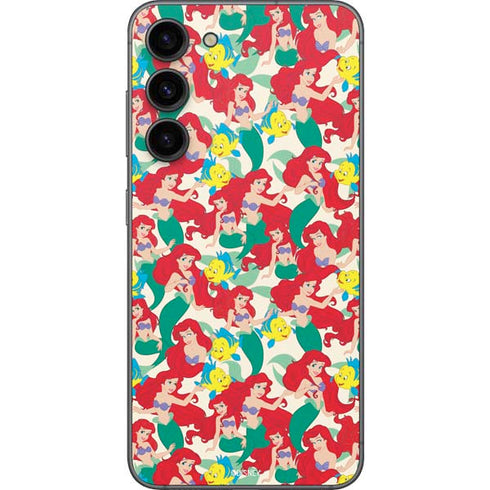 Disney The Little Mermaid Ariel and Flounder Pattern Galaxy S23 Plus Skin