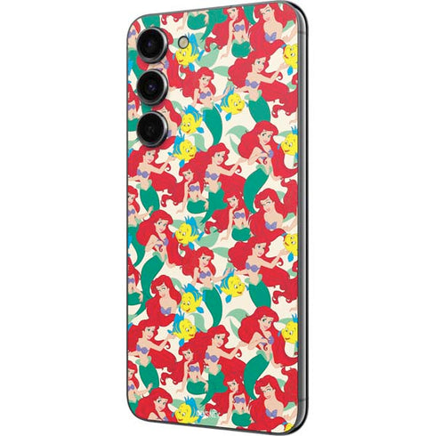 Disney The Little Mermaid Ariel and Flounder Pattern Galaxy S23 Plus Skin