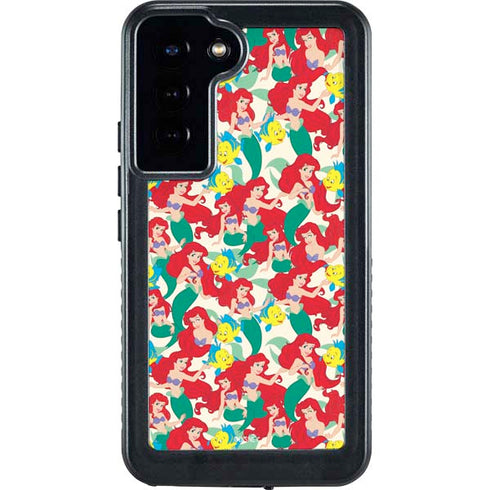 Disney The Little Mermaid Ariel and Flounder Pattern Galaxy S23 Plus Waterproof Case
