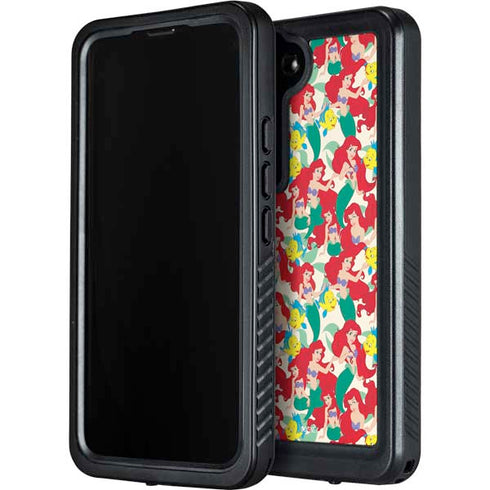 Disney The Little Mermaid Ariel and Flounder Pattern Galaxy S23 Plus Waterproof Case