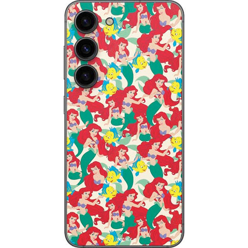 Disney The Little Mermaid Ariel and Flounder Pattern Galaxy S23 Skin