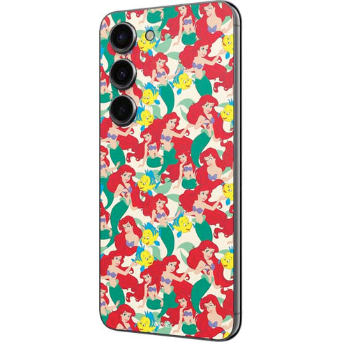 Disney The Little Mermaid Ariel and Flounder Pattern Galaxy S23 Skin