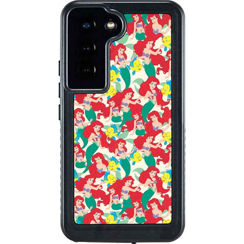 Disney The Little Mermaid Ariel and Flounder Pattern Galaxy S23 Waterproof Case