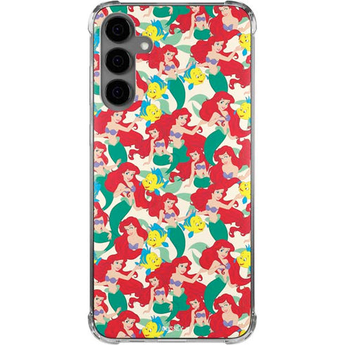 Disney The Little Mermaid Ariel and Flounder Pattern Galaxy S24 Plus Clear Case