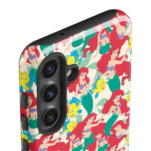 Disney The Little Mermaid Ariel and Flounder Pattern Galaxy S24 Plus Impact Case