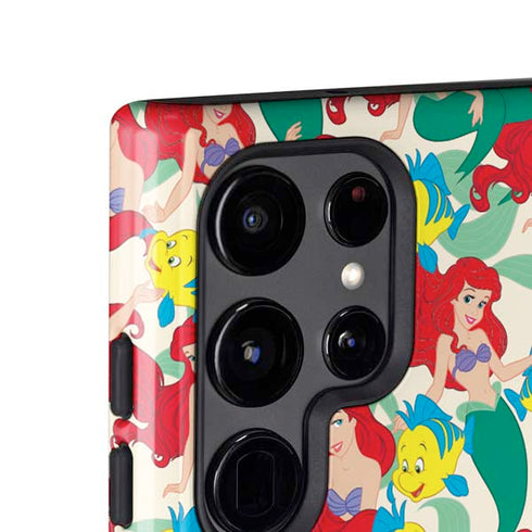 Disney The Little Mermaid Ariel and Flounder Pattern Galaxy S24 Ultra Impact Case