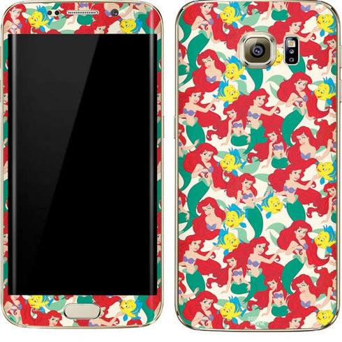 Disney The Little Mermaid Ariel and Flounder Pattern Galaxy S7 Edge Skin